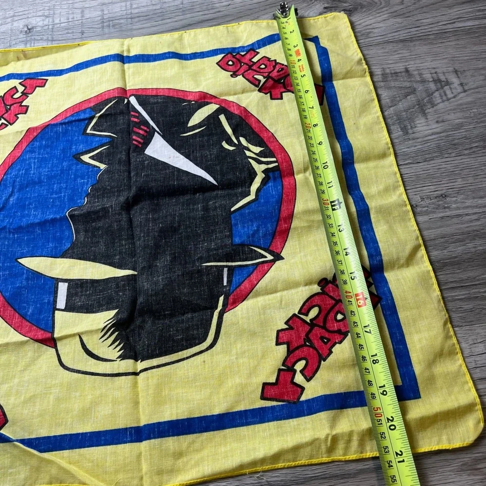 Disney Dick‎ Tracy Bandana Unisex OS Yellow Vintage 1990 Movie Promo Made in USA